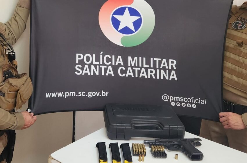  Homem é preso após disparo de arma de fogo no em Xanxerê