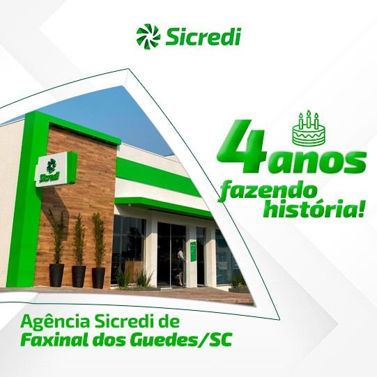  Sicredi comemora 4 anos de cooperação e crescimento em Faxinal dos Guedes