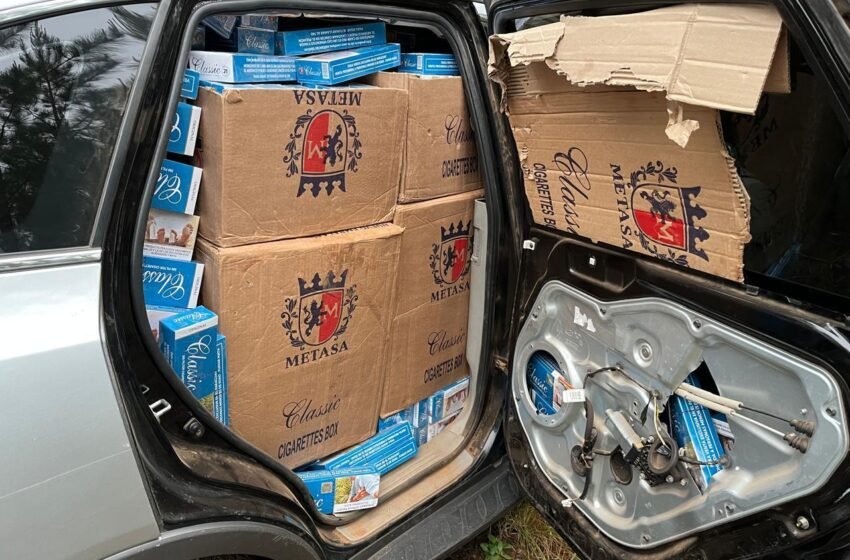  Cinquenta mil maços de cigarros contrabandeados são apreendidos em Caçador