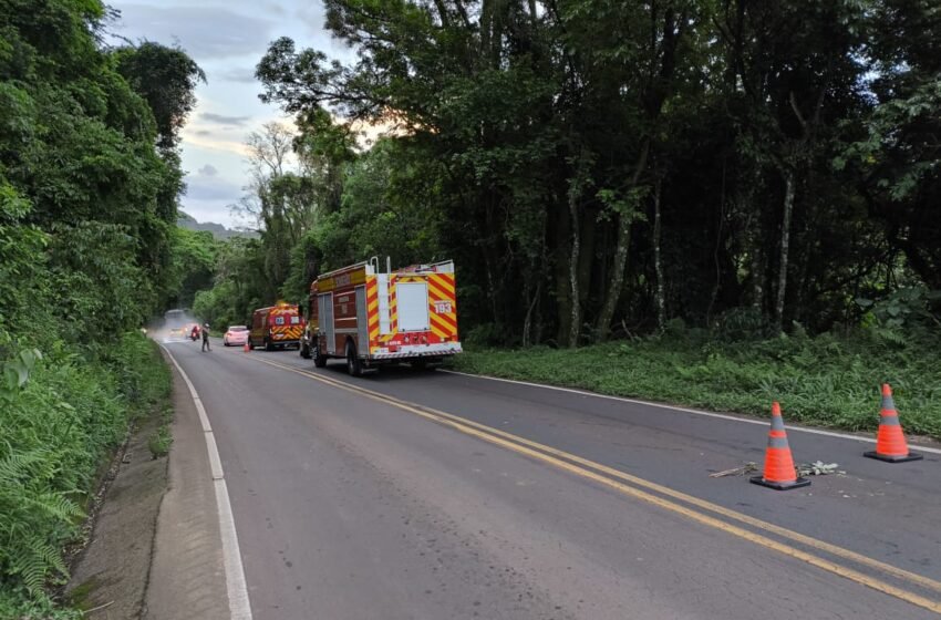  Motociclista morre em acidente na SC-154, em Passos Maia