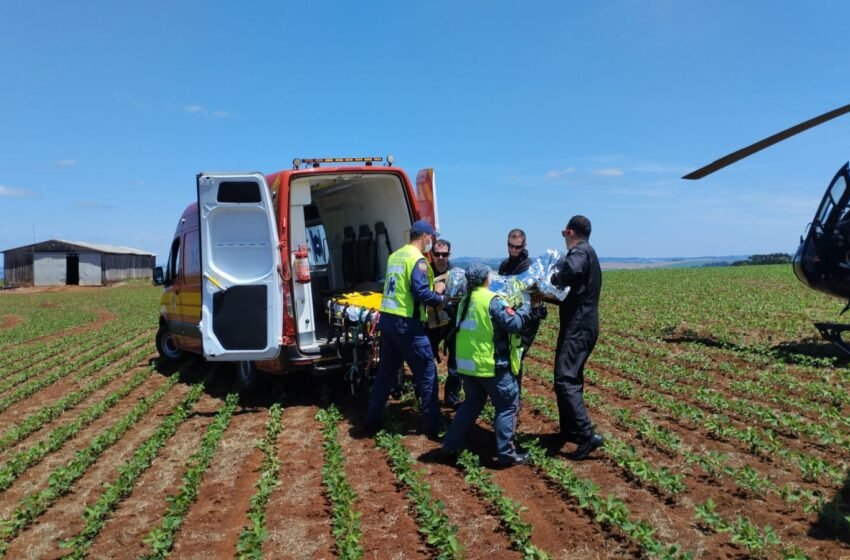 Homem sofre queda de cavalo e é socorrido com trauma em Abelardo Luz