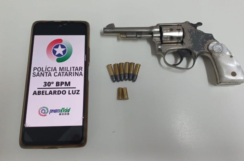  Jovem é preso em Abelardo Luz após disparos com arma de fogo em via pública