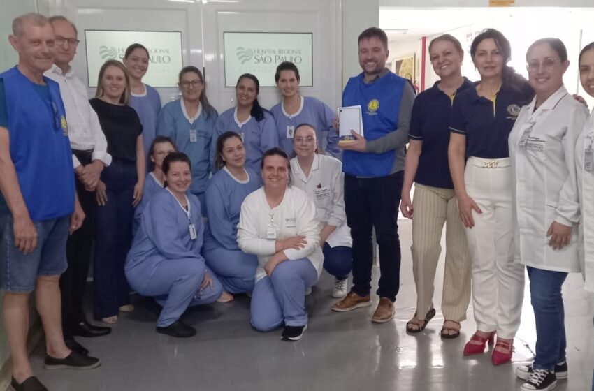  HRSP recebe a doação de um tablet do Lions Clube Xanxerê Inovação